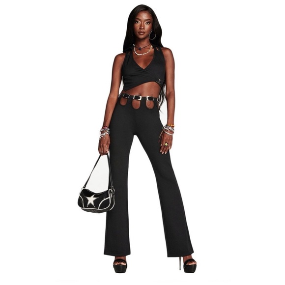 I.AM.GIA Pants - I.AM.GIA Black Pants Silver Detail